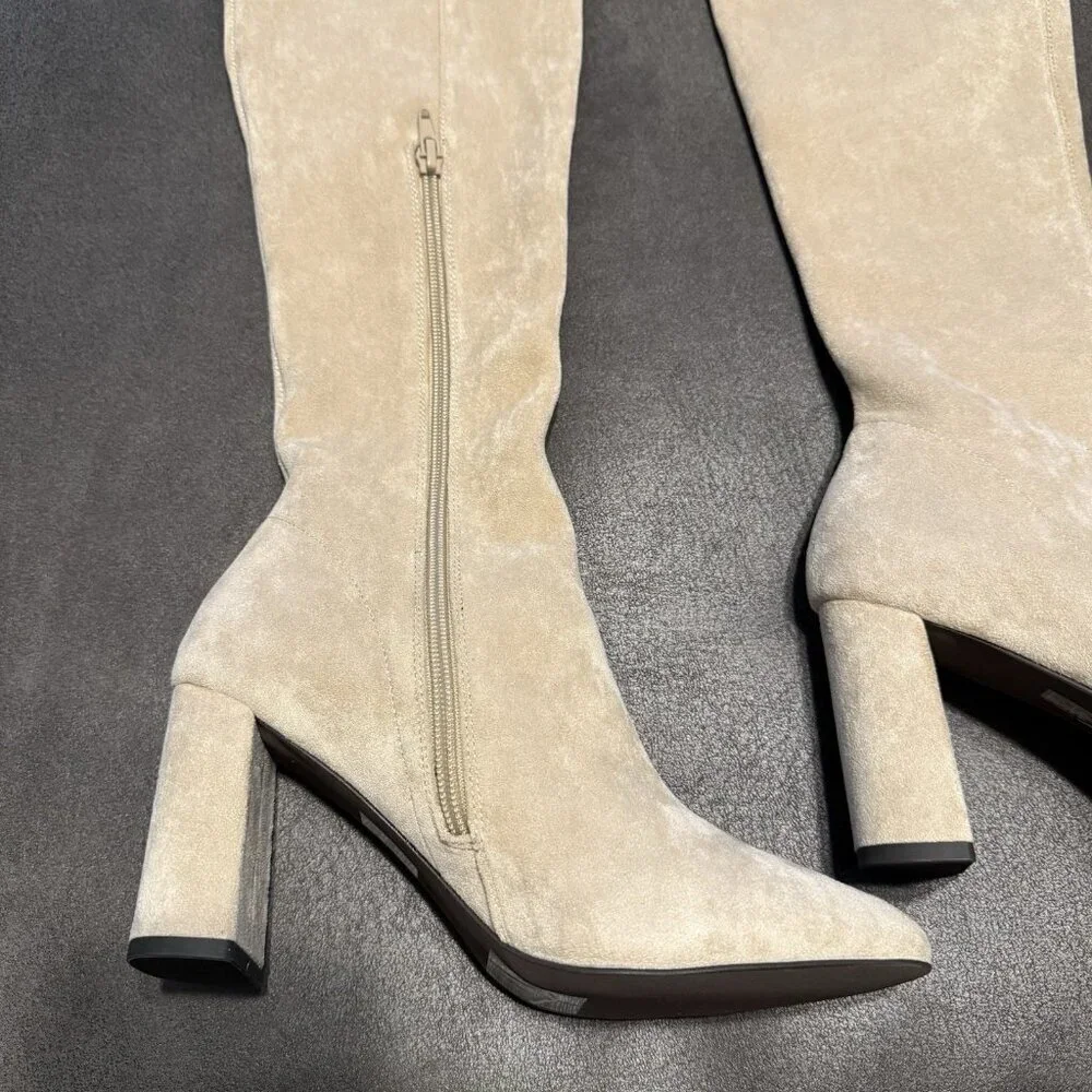 Jeffrey Campbell Parisah Over the Knee Boot In Ice Suede Size 6